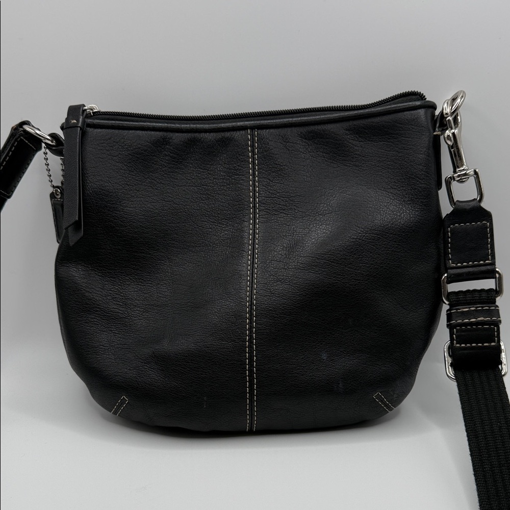Coach SoHo Black Pleated Leather Crossbody Bag - Picture 3 of 7